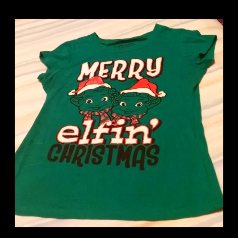 NWOT Lady's, Slim Fit, Cute, Sparkly, Christmas🎄 T-Shirt with Attitude 😜